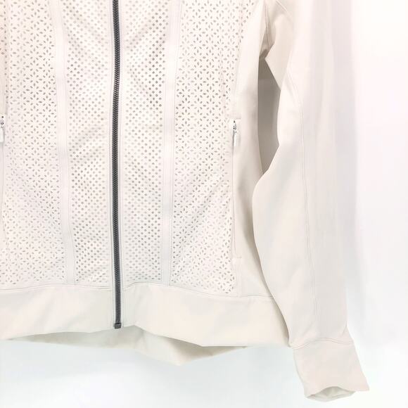 Lululemon Get Your Peek On Jacket Womens 6 Full Zip White - Picture 3 of 8